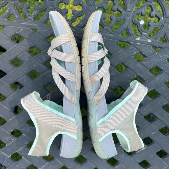 Baretraps Sonya Gray Teal Women’s Sandals Size 8M Hook Loop Sandals - Picture 10 of 13